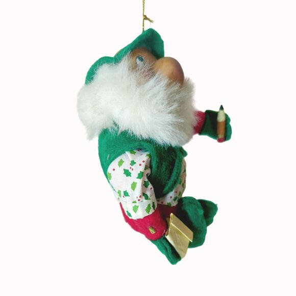 Vintage 1992 Santas Best Baldy Santakins Bendable Christmas Ornament - Picture 3 of 6